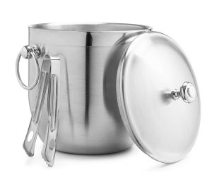 Bellemain 3 Liter Insulated Stainless Steel Ice Bucket with Bonus Ice Tongs